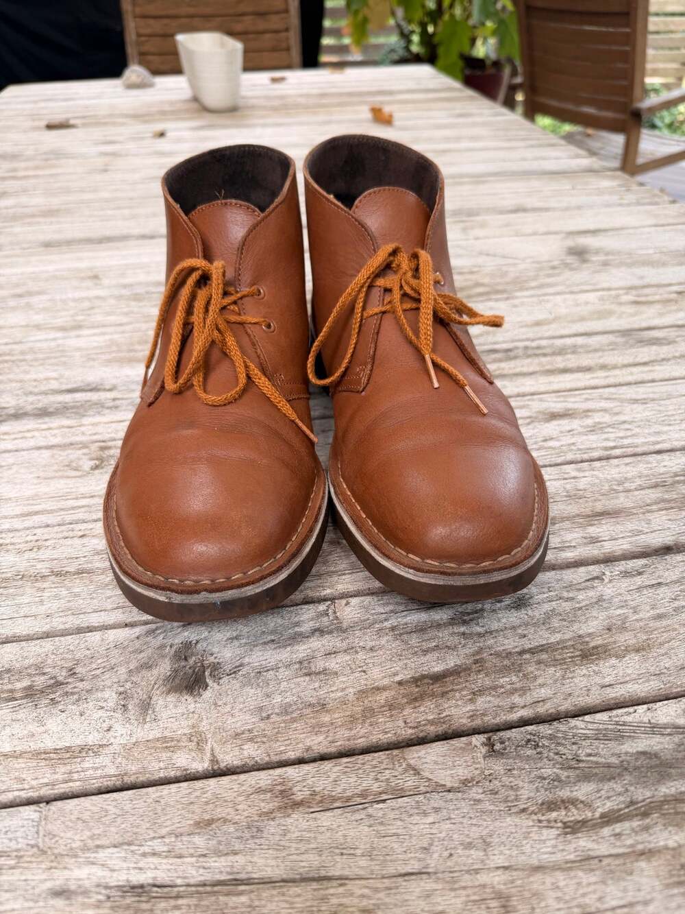 Clarks Men’s 9.5 Brown Leather Chukka Boots Desert Bushacre Lace Up